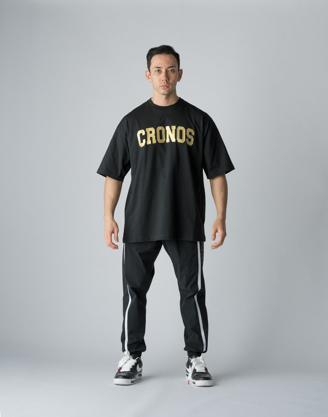 CRONOS 落肩T恤 (黑金) - AROAK 機能健身服飾 | 專為健人打造