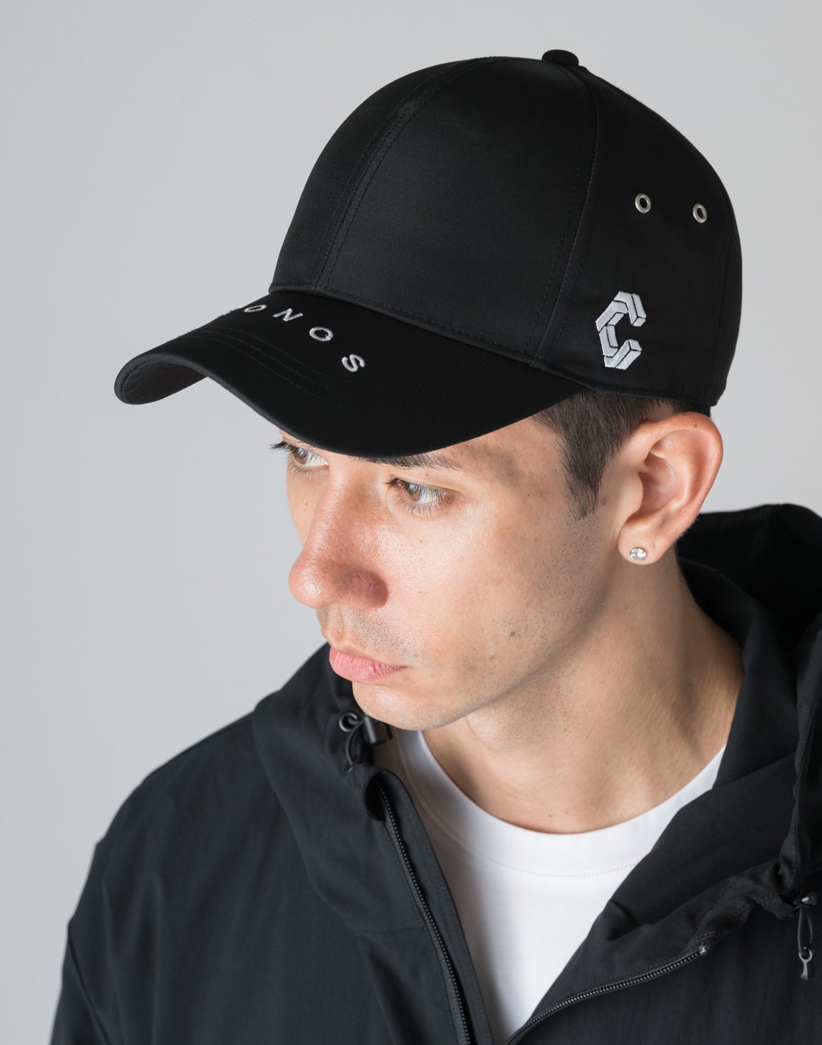 CRONOS刺繡LOGO帽子 (黑) - AROAK 機能健身服飾 | 專為健人打造