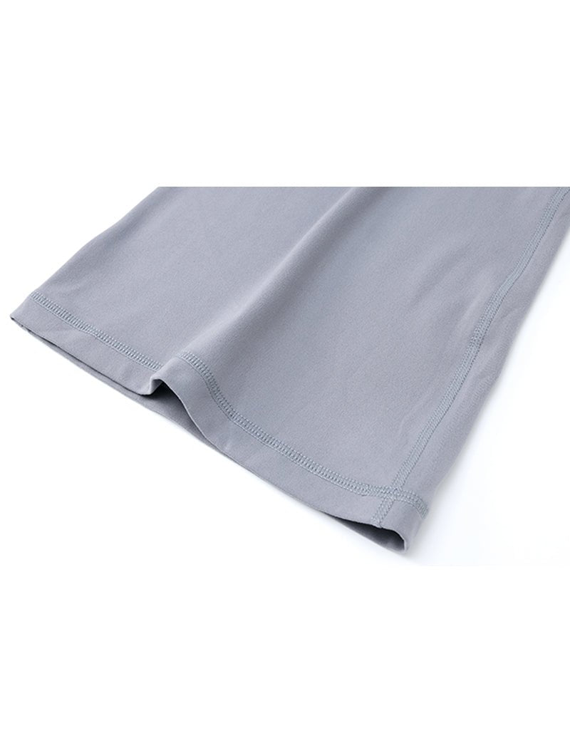 Doux™ 裸感高腰纖瘦喇叭瑜珈褲 24 - 1 (淺灰) - AROAK 機能健身服飾 | 專為健人打造