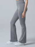 Doux™ 裸感高腰纖瘦喇叭瑜珈褲 24 - 1 (淺灰) - AROAK 機能健身服飾 | 專為健人打造