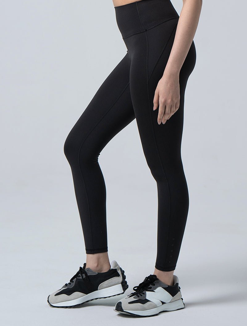 Doux™ 裸感收腹翹臀瑜珈褲24 - 1 (黑) - AROAK 機能健身服飾 | 專為健人打造