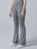 Doux™ 裸感高腰纖瘦喇叭瑜珈褲 24 - 1 (淺灰) - AROAK 機能健身服飾 | 專為健人打造
