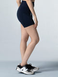 Doux™ 裸感曲線3分瑜珈褲 (深藍) - AROAK 機能健身服飾 | 專為健人打造
