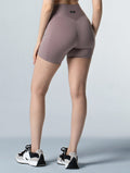Doux™ 裸感曲線3分瑜珈褲 (煙燻粉) - AROAK 機能健身服飾 | 專為健人打造
