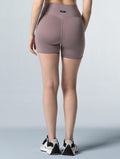 Doux™ 裸感曲線3分瑜珈褲 (煙燻粉) - AROAK 機能健身服飾 | 專為健人打造