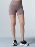 Doux™ 裸感曲線3分瑜珈褲 (煙燻粉) - AROAK 機能健身服飾 | 專為健人打造