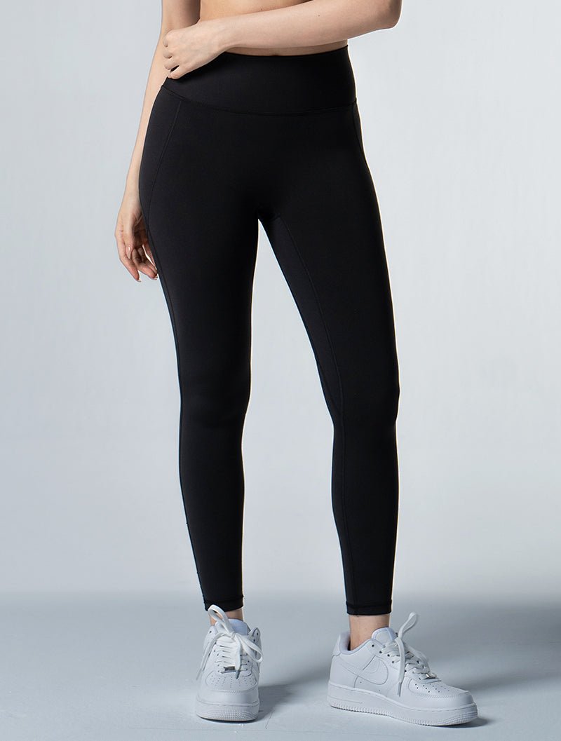 Doux™ Xross後腰口袋瑜珈長褲 25 - 1 (黑) - AROAK 機能健身服飾 | 專為健人打造