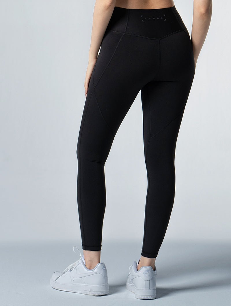 Doux™ Xross後腰口袋瑜珈長褲 25 - 1 (黑) - AROAK 機能健身服飾 | 專為健人打造