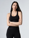 Doux™ Xross後背扣BraTop 25 - 1 (黑) - AROAK 機能健身服飾 | 專為健人打造