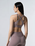 Doux™ Xross後背扣BraTop 25 - 1 (煙燻粉) - AROAK 機能健身服飾 | 專為健人打造