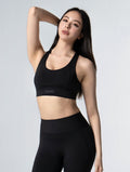 Doux™ Xross後背扣BraTop 25 - 1 (黑) - AROAK 機能健身服飾 | 專為健人打造