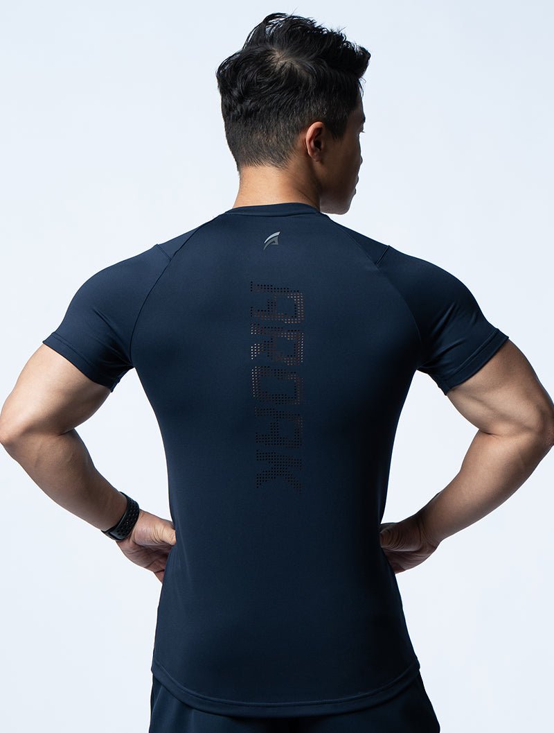 FluxFit™ 機能訓練短袖上衣 (英雄藍) - AROAK 機能健身服飾 | 專為健人打造