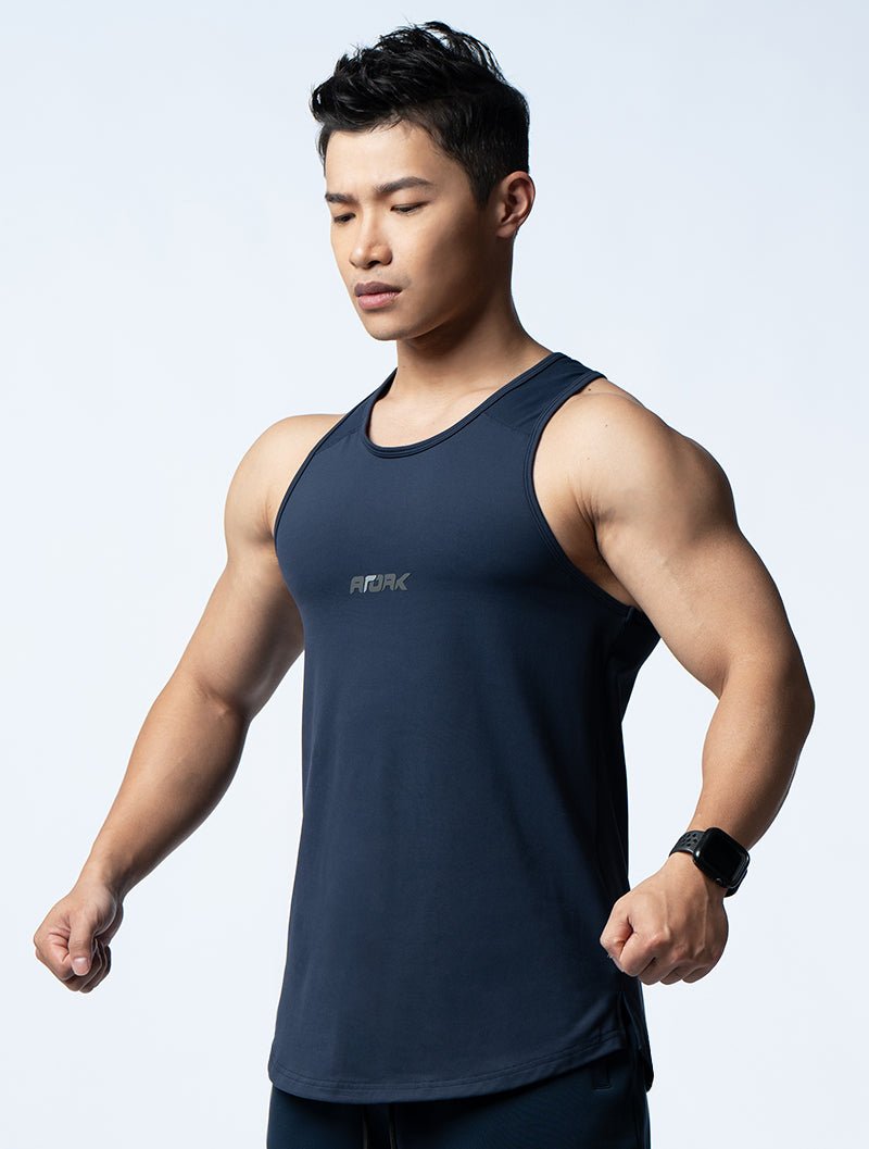 FluxFit™ 拼接本布併縫訓練背心 (英雄藍) - AROAK 機能健身服飾 | 專為健人打造