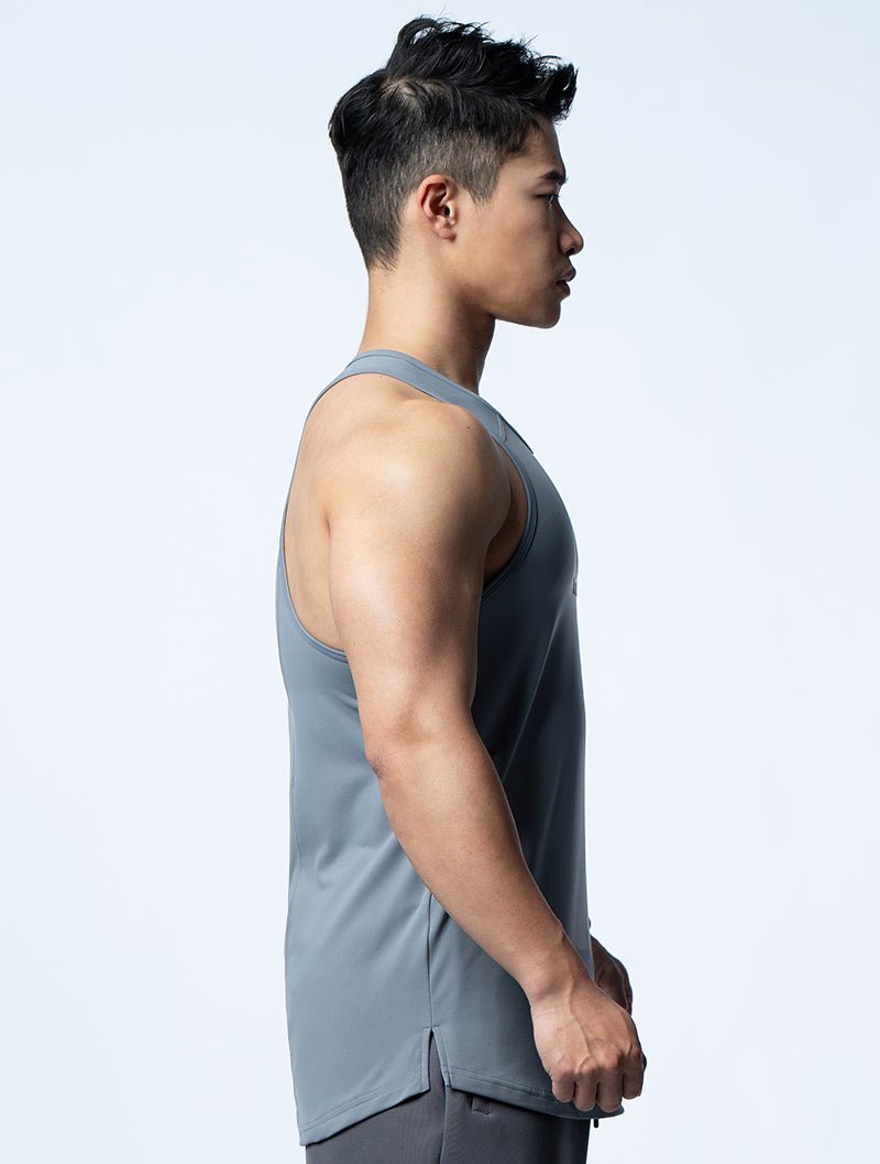 FluxFit™ 拼接本布併縫訓練背心 (日蝕灰) - AROAK 機能健身服飾 | 專為健人打造