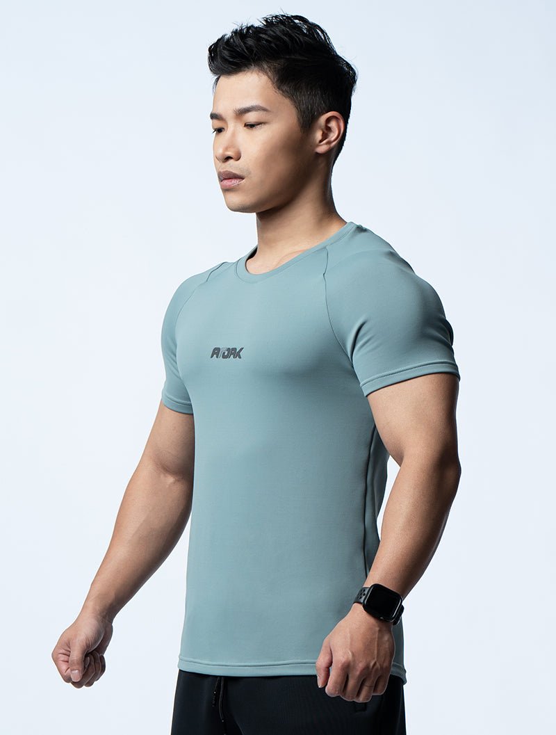 FluxFit™ 機能訓練短袖上衣 (別墅綠) - AROAK 機能健身服飾 | 專為健人打造