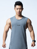 FluxFit™ 側開衩休閒背心 (日蝕灰) - AROAK 機能健身服飾 | 專為健人打造