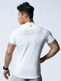 FluxFit™ 腋下拼接訓練上衣 (白) - AROAK 機能健身服飾 | 專為健人打造