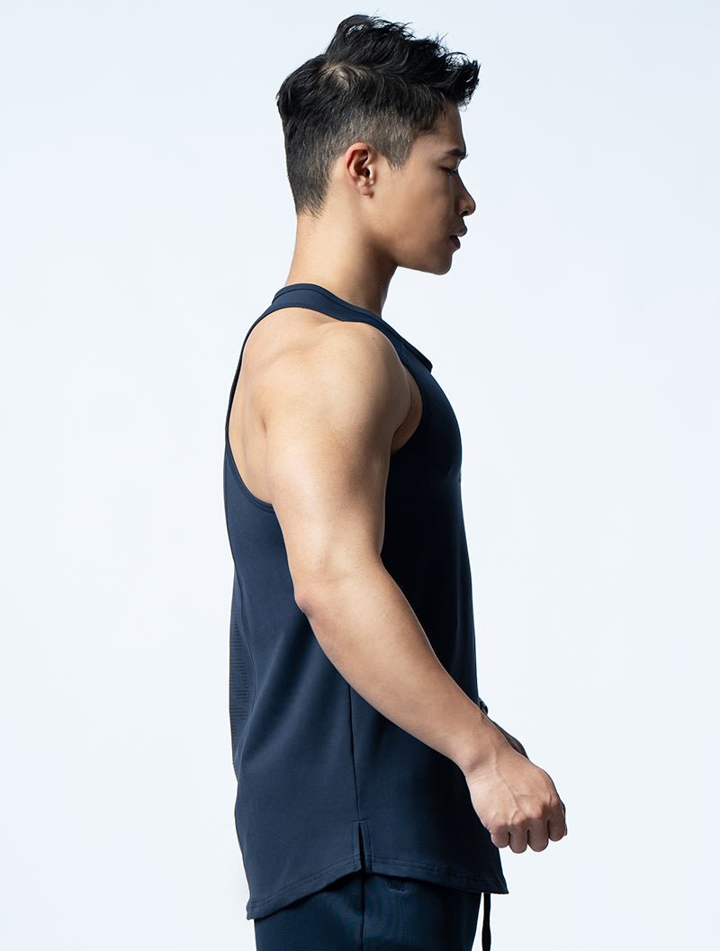 FluxFit™ 拼接本布併縫訓練背心 (英雄藍) - AROAK 機能健身服飾 | 專為健人打造