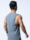 FluxFit™ 側開衩休閒背心 (日蝕灰) - AROAK 機能健身服飾 | 專為健人打造