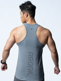 FluxFit™ 拼接本布併縫訓練背心 (日蝕灰) - AROAK 機能健身服飾 | 專為健人打造