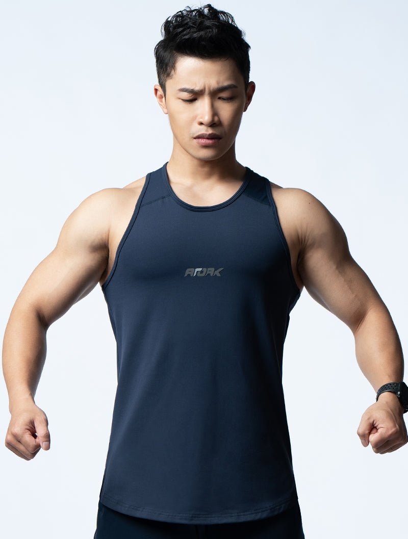 FluxFit™ 拼接本布併縫訓練背心 (英雄藍) - AROAK 機能健身服飾 | 專為健人打造