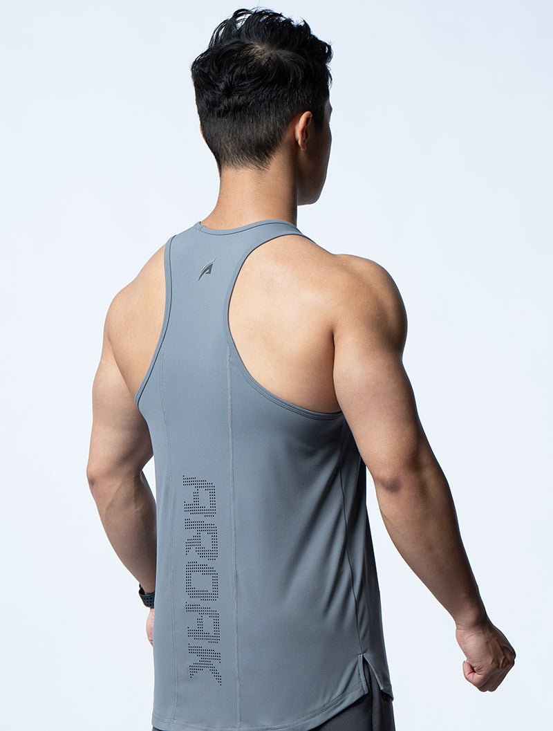 FluxFit™ 拼接本布併縫訓練背心 (日蝕灰) - AROAK 機能健身服飾 | 專為健人打造