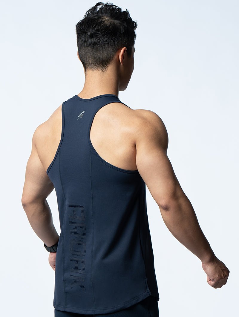 FluxFit™ 拼接本布併縫訓練背心 (英雄藍) - AROAK 機能健身服飾 | 專為健人打造