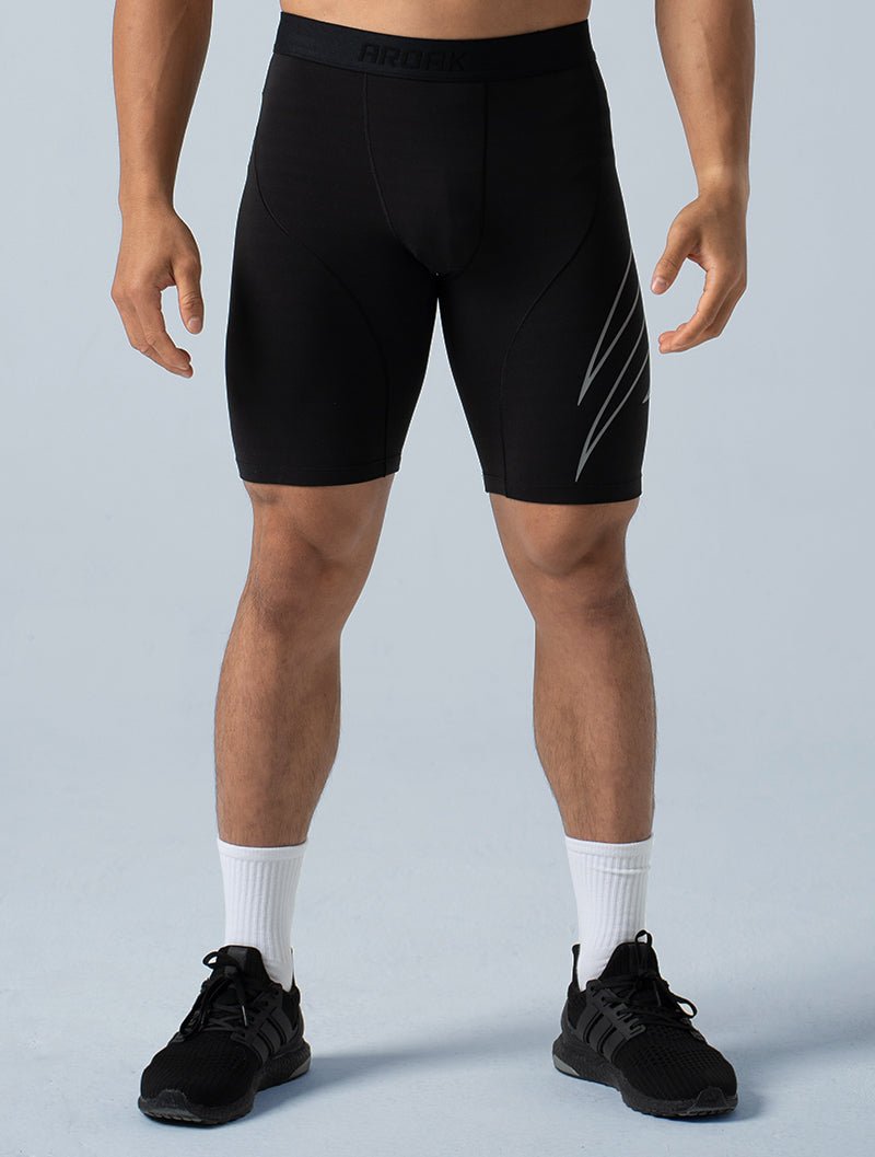 HyperSkin™ 緊身短褲 (黑) - AROAK 機能健身服飾 | 專為健人打造