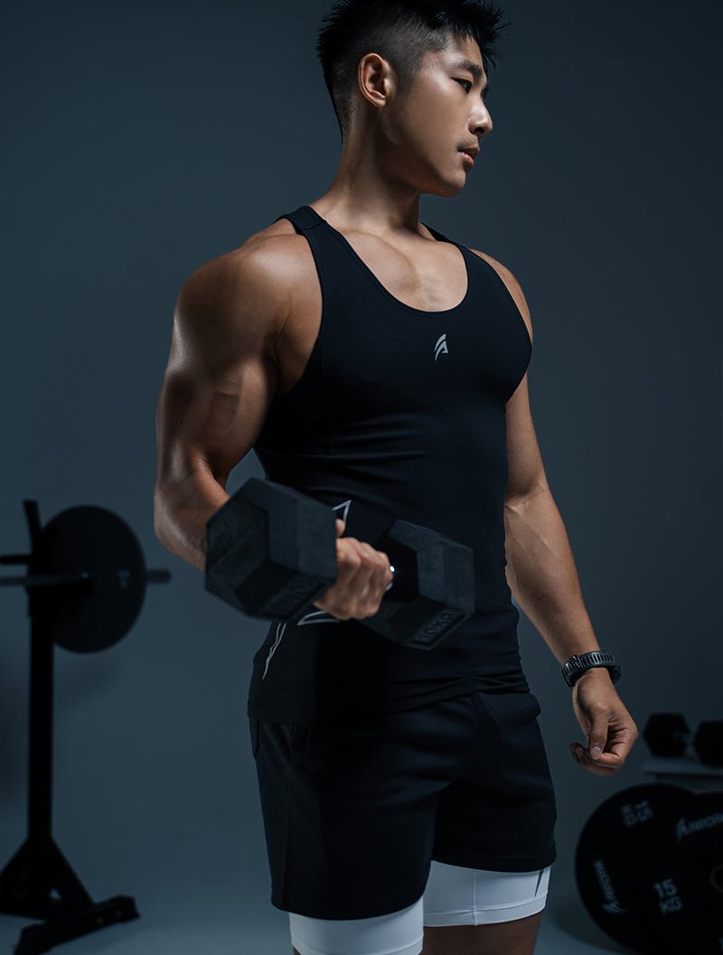 HyperSkin™ 緊身背心 (黑) - AROAK 機能健身服飾 | 專為健人打造