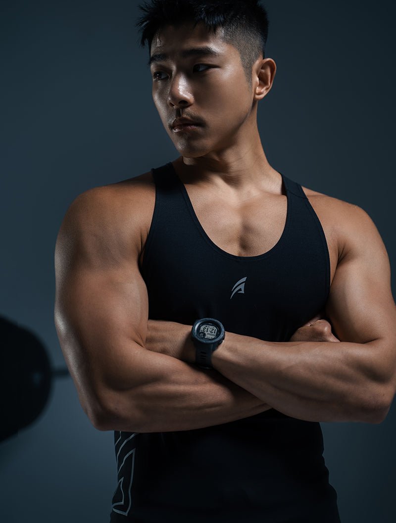 HyperSkin™ 緊身背心 (黑) - AROAK 機能健身服飾 | 專為健人打造