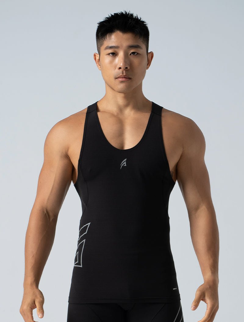 HyperSkin™ 緊身背心 (黑) - AROAK 機能健身服飾 | 專為健人打造