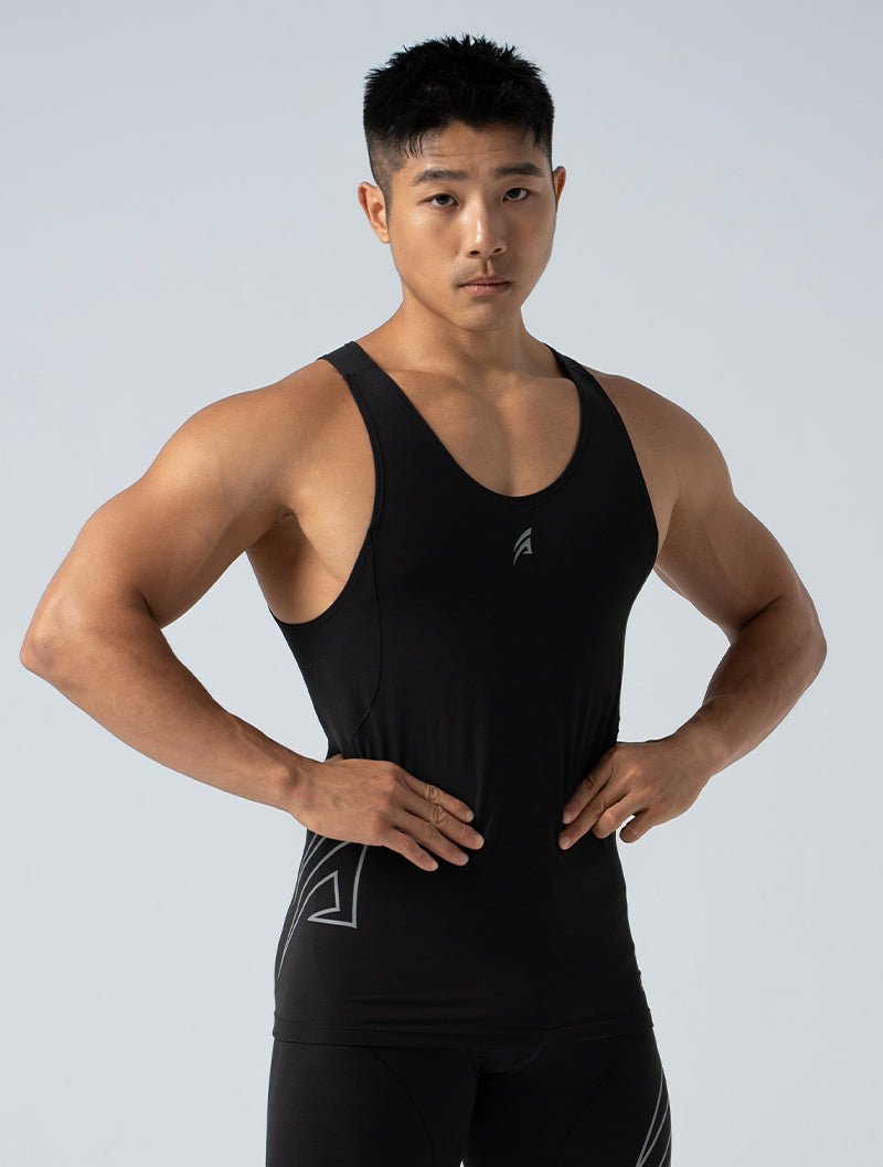 HyperSkin™ 緊身背心 (黑) - AROAK 機能健身服飾 | 專為健人打造