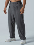 LightDry™ 輕盈機能休閒寬褲 (犀牛灰) - AROAK 機能健身服飾 | 專為健人打造