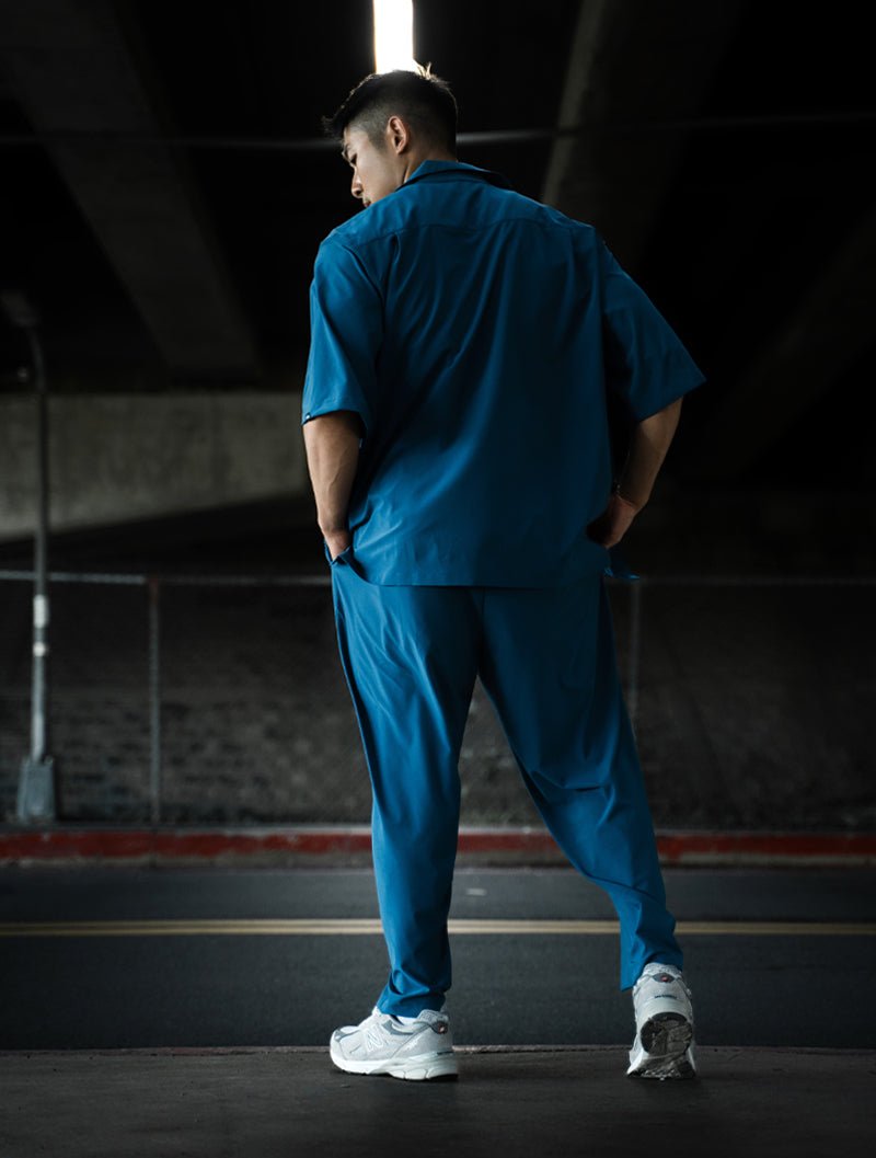 LightDry™ 輕盈機能休閒寬褲 (黑) - AROAK 機能健身服飾 | 專為健人打造