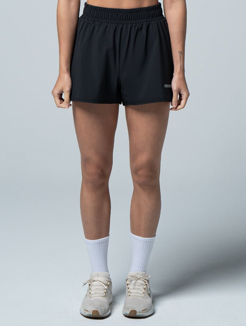 LightDry™ 輕盈機能剪接短褲 25 - 1 (黑) - AROAK 機能健身服飾 | 專為健人打造