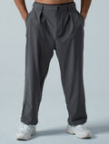 LightDry™ 輕盈機能休閒寬褲 (犀牛灰) - AROAK 機能健身服飾 | 專為健人打造