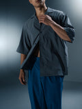 LightDry™ 輕盈機能開襟襯衫 (黑) - AROAK 機能健身服飾 | 專為健人打造