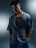 LightDry™ 輕盈機能開襟襯衫 (黑) - AROAK 機能健身服飾 | 專為健人打造