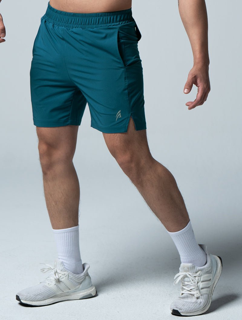 LightDry™ 輕盈機能疾速短褲 (湖藍) - AROAK 機能健身服飾 | 專為健人打造