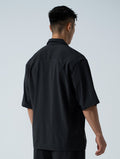 LightDry™ 輕盈機能開襟襯衫 (黑) - AROAK 機能健身服飾 | 專為健人打造