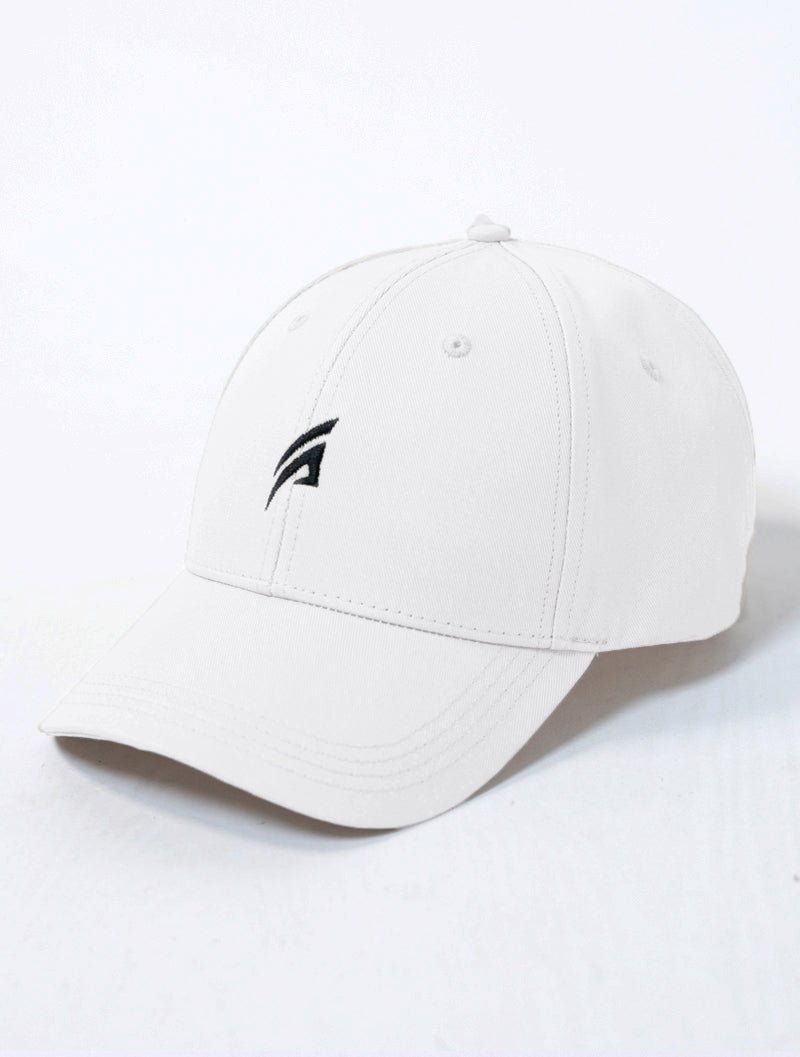 經典LOGO電繡老帽 (白) - AROAK 機能健身服飾 | 專為健人打造