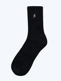 電繡LOGO中筒襪 (黑) - AROAK 機能健身服飾 | 專為健人打造