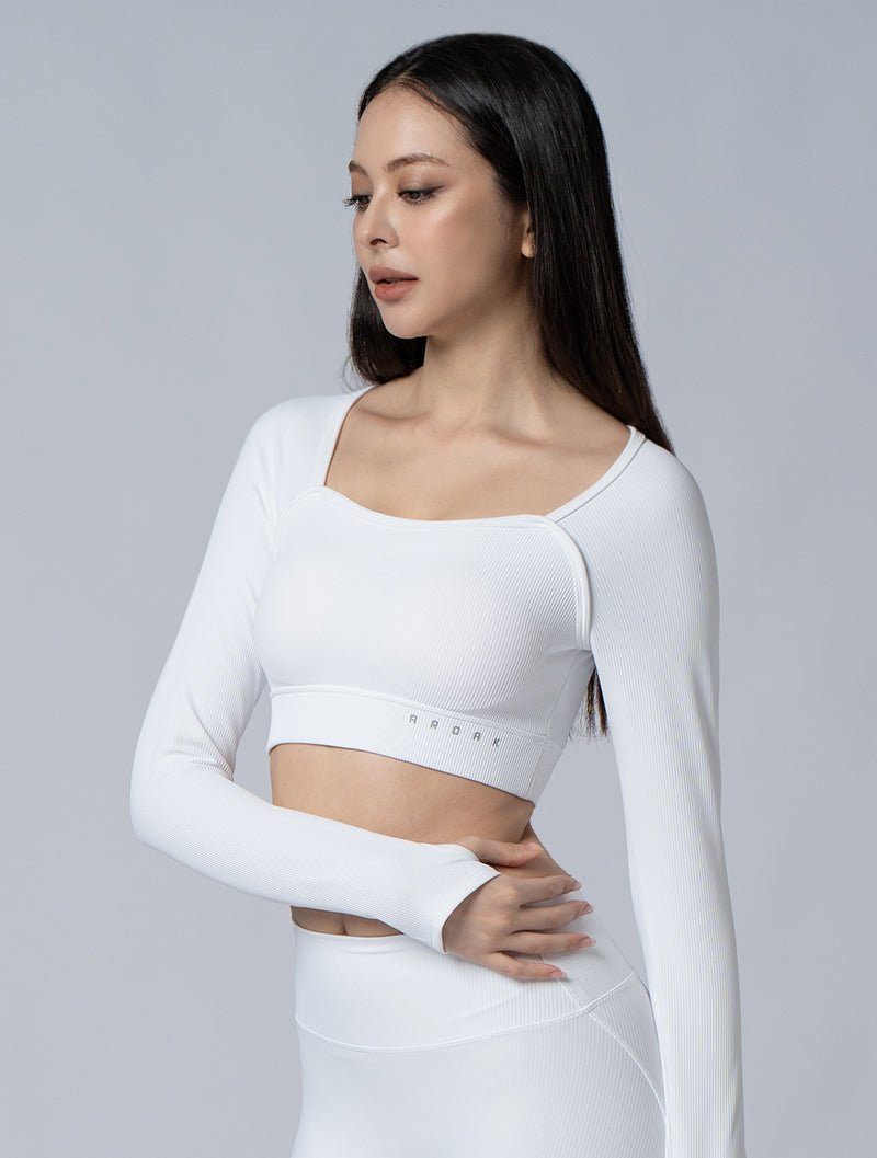 Lumin™心型美胸BraTop@24 - 2 (白) - AROAK 機能健身服飾 | 專為健人打造
