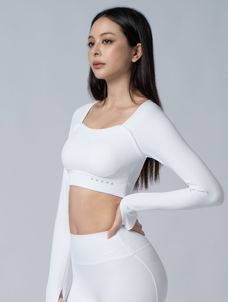 Lumin™心型美胸BraTop@24 - 2 (白) - AROAK 機能健身服飾 | 專為健人打造