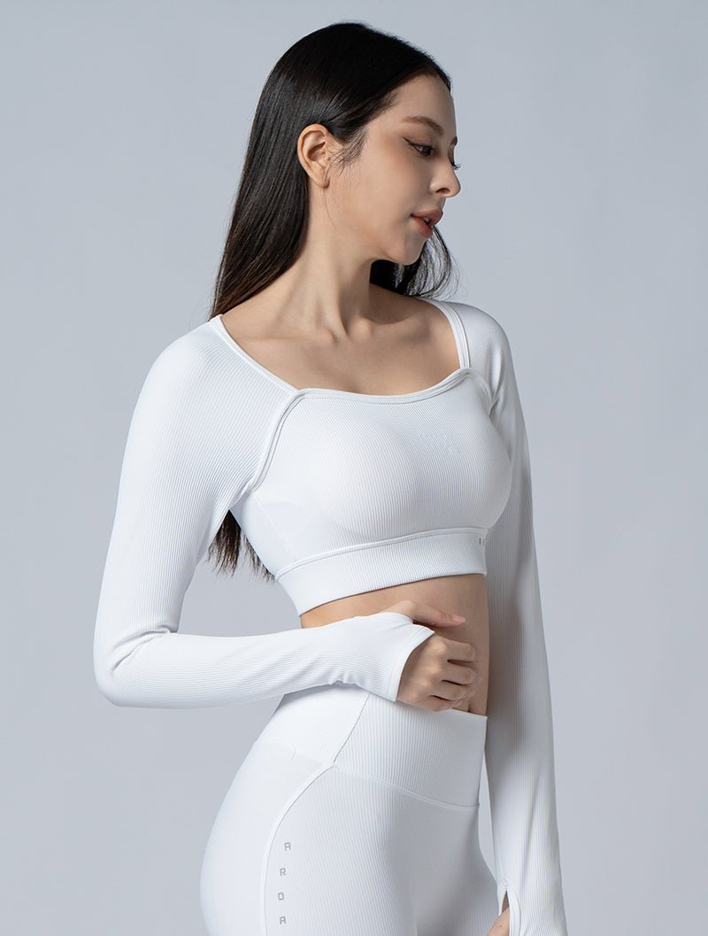 Lumin™心型美胸BraTop@24 - 2 (白) - AROAK 機能健身服飾 | 專為健人打造