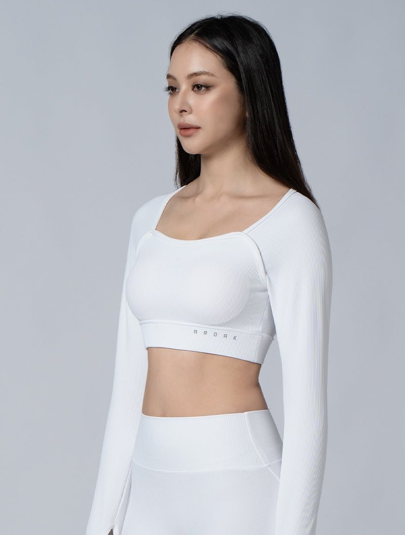 Lumin™心型美胸BraTop@24 - 2 (白) - AROAK 機能健身服飾 | 專為健人打造
