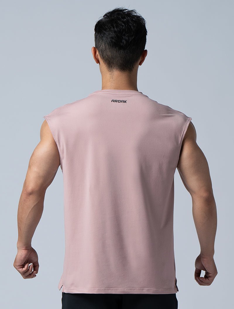 NAP™ - Pure親膚機能寬肩背心 (藕粉) - AROAK 機能健身服飾 | 專為健人打造