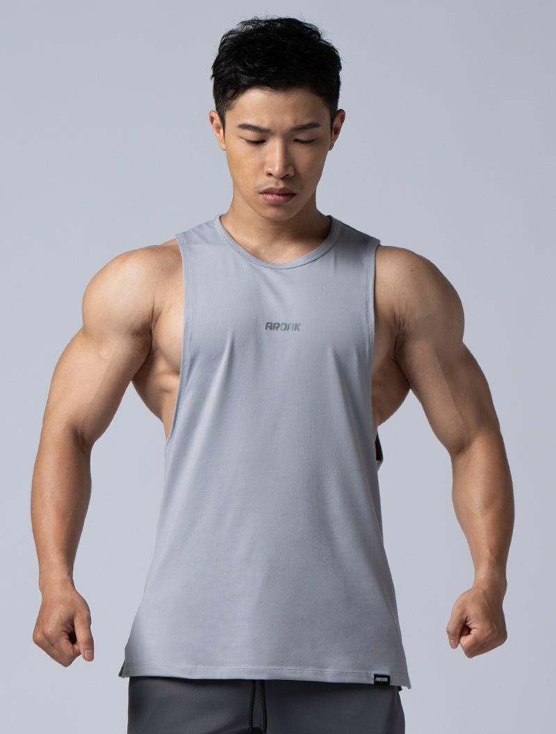 NAP™ - Pure親膚機能平口背心 (淺灰) - AROAK 機能健身服飾 | 專為健人打造
