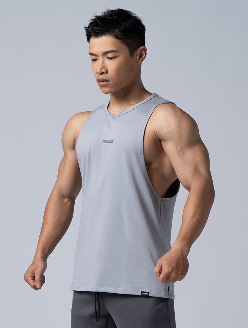 NAP™ - Pure親膚機能平口背心 (淺灰) - AROAK 機能健身服飾 | 專為健人打造