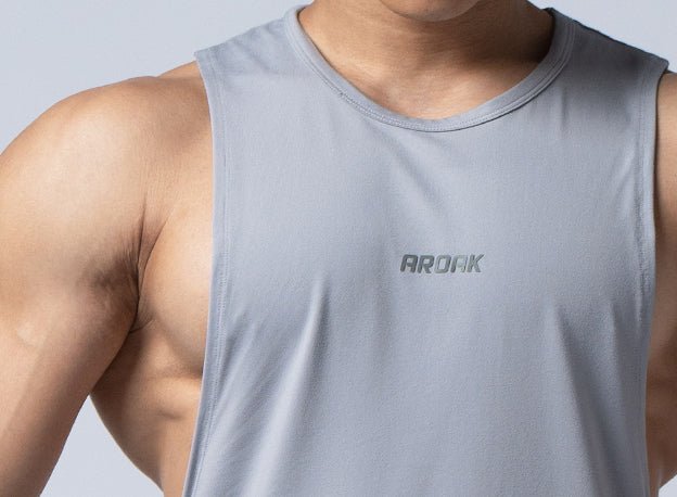 NAP™ - Pure親膚機能平口背心 (淺灰) - AROAK 機能健身服飾 | 專為健人打造